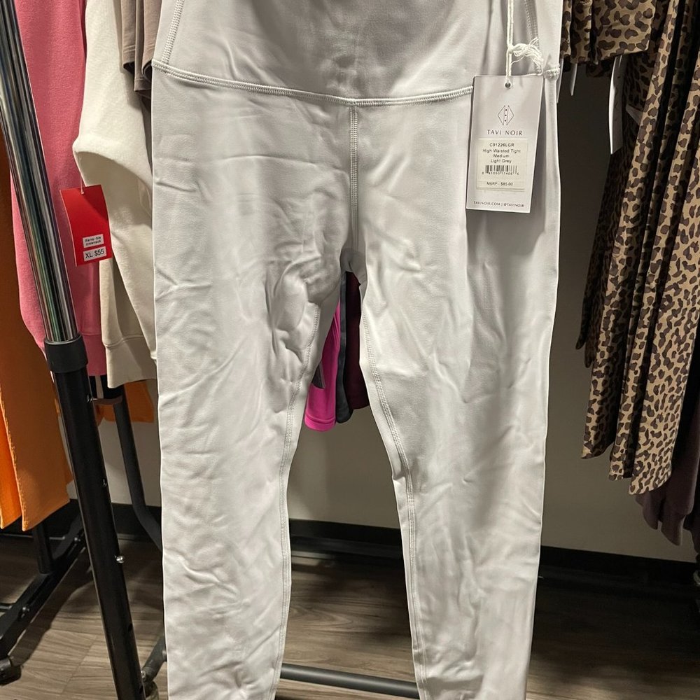 Tavi High Waisted Light Gray Leggings